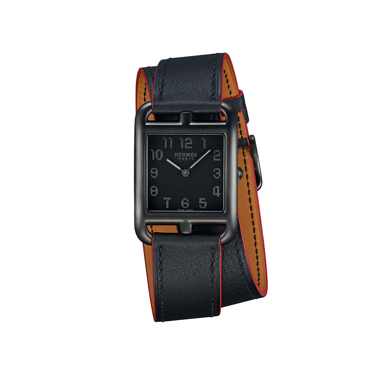 Hermes Cape Cod 2 zones 時計 Hermes Cape Cod Black Stainless Steel Watch
