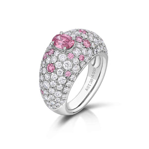 Domed Pave Diamond Ring