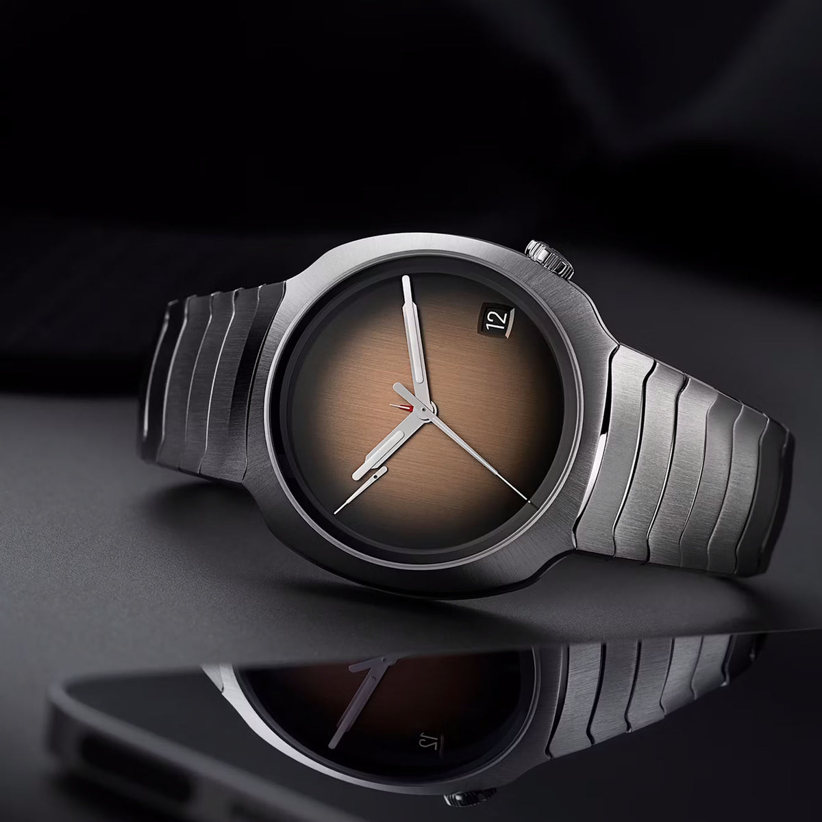 H Moser Cie Streamliner Perpetual Calendar Smoked Salmon Watch h-moser-cie-streamliner-perpetual-calendar-smoked-salmon-watch