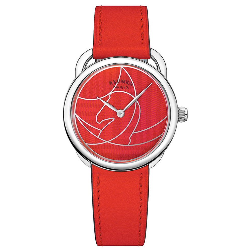 Hermes Arceau Casaque 'Cavales' Stainless Steel Watch