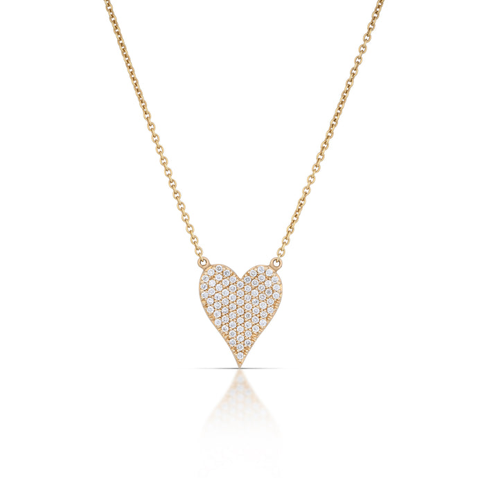 0.35 Carat Diamond Heart Necklace