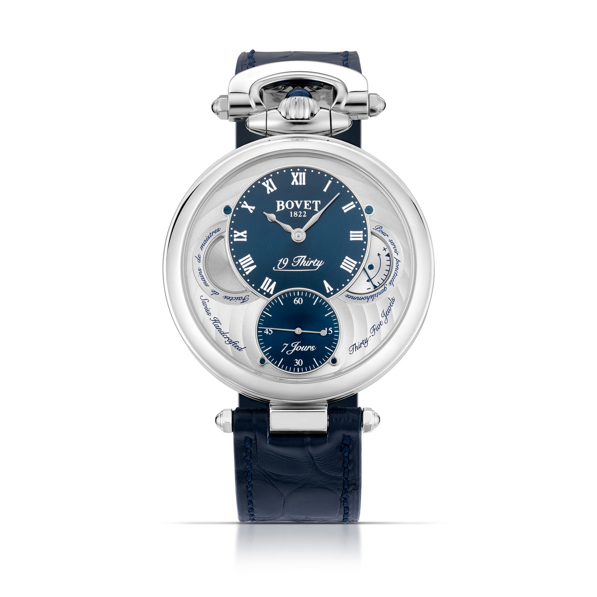 Bovet 19Thirty Fleurier Watch 42mm Blue Dial