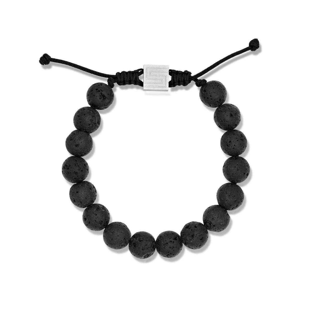 Black Lava Stone Bead Bracelet