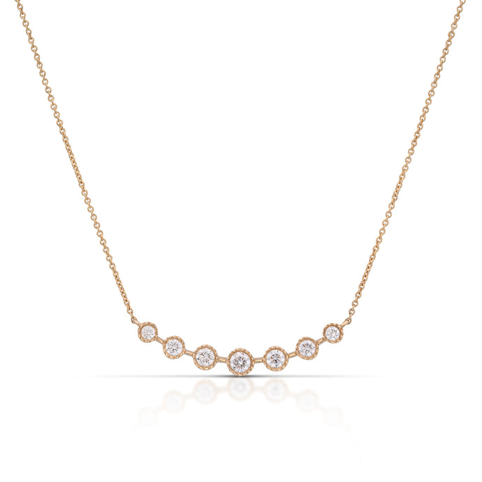 0.47 Carat Curved Diamond Necklace