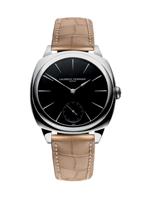 Laurent Ferrier Galet Square Micro-Rotor in Stainless Steel with Black Dial Watch