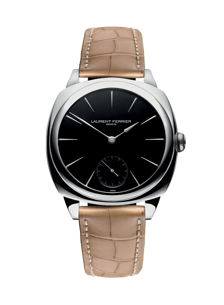 Laurent Ferrier Galet Square Micro-Rotor in Stainless Steel with Black Dial Watch
