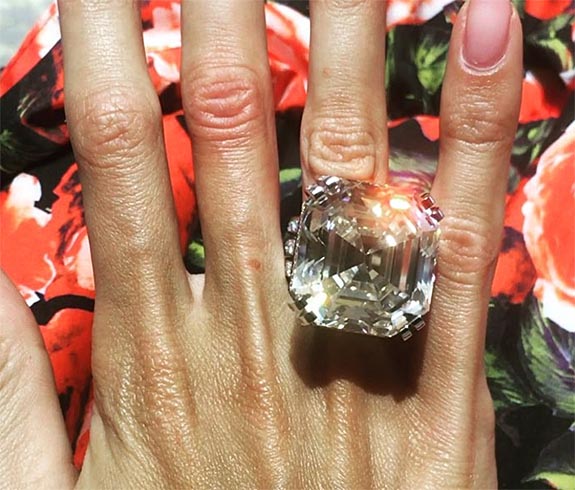 70-Carat Asscher-Cut Diamond Stars At Model's Fairytale Wedding To Russian Billionaire