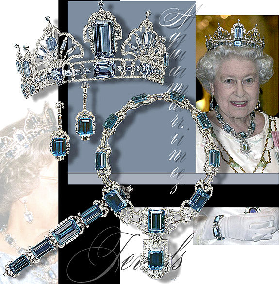 The Queen's Aquamarines: Ensemble Showcasing March's Birthstone Is A Favorite Of Britain's Elizabeth II