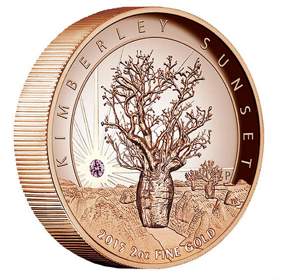 Kimberley Sunset' In Pink Gold Is First Aussie Coin Set With A Pink Diamond