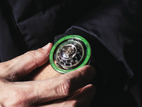 Introducing The New MB&F HM7 Aquapod Green/Titanium Watch, Inspired by Jellyfish