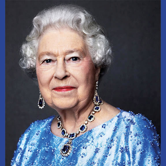 Buckingham Palace Releases A Sapphire Portrait Of Queen Elizabeth II To Mark Her Sapphire Anniversary