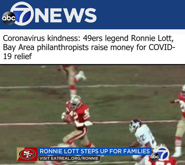 Steven Silver partners with NFL legend Ronnie Lott to raise money for Covid-19 relief.