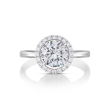 1.53 Carat Round Brilliant Cut Diamond Halo Ring