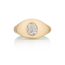 0.68 Carat Old Mine Cut Diamond Pinky Ring