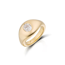 0.68 Carat Old Mine Cut Diamond Pinky Ring