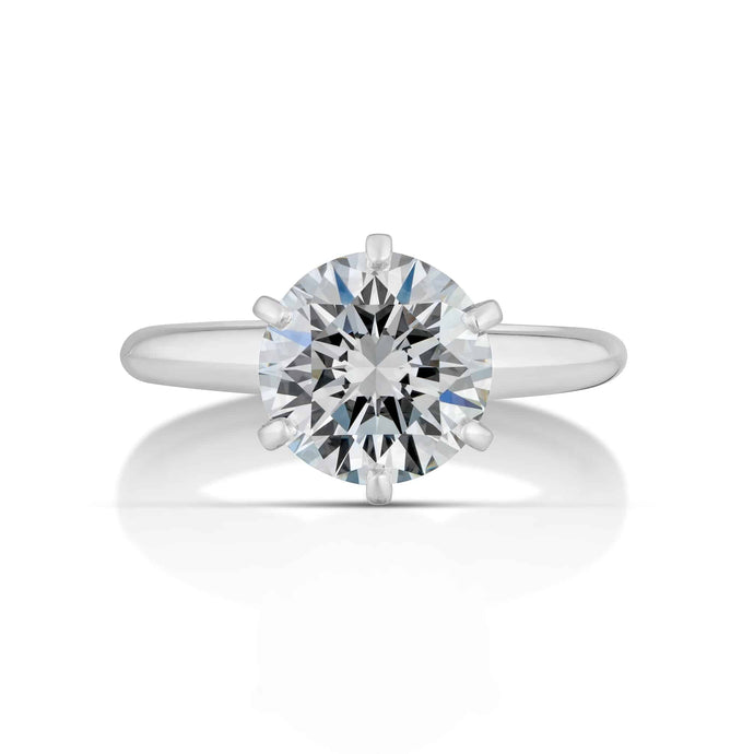 2.02 Carat Round Brilliant Solitaire Engagement Ring