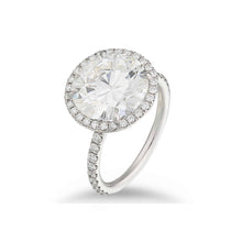 5.01 Carat Round Brilliant Cut Diamond Halo Ring