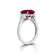 Burmese Ruby and Diamond Ring