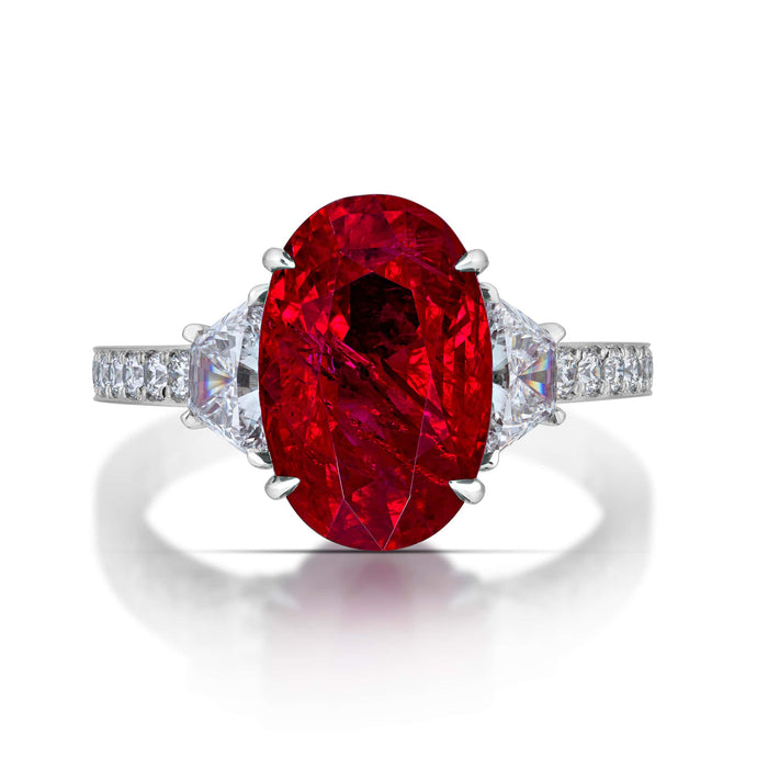 Burmese Ruby and Diamond Ring