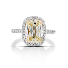 3.04 Carat Ashoka Cut Diamond Halo Engagement Ring
