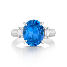 3.42 Carat Sapphire and Diamond Ring