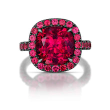 5.09 Carat Rubellite Tourmaline and Red Spinel Ring