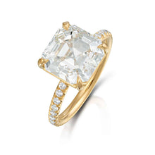 5.09 Carat Asscher Cut Diamond Ring