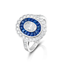 0.50 Carat Estate Platinum Art Deco-Style Diamond Ring