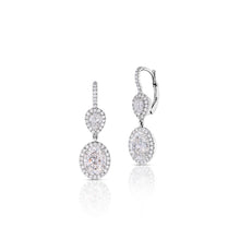 1.63 Carat Oval Diamond Earrings