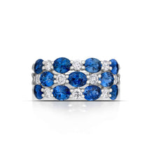 4.25 Carat Blue Sapphire and Diamond Ring