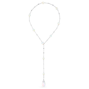 46 Carat Ethiopian Opal Lariat Necklace