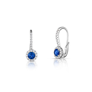0.81 Carat Sapphire and Diamond Earrings