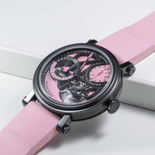 Speake-Marin Openworked Dual Time Pink Watch