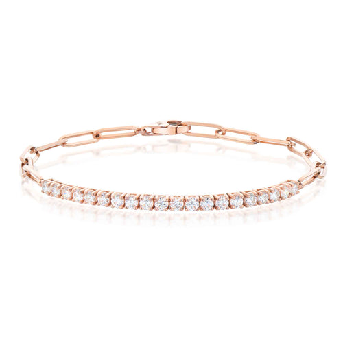 0.98 Carat Diamond Paperclip Bracelet