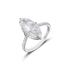 5.02 Carat Internally Flawless Oval Diamond Ring