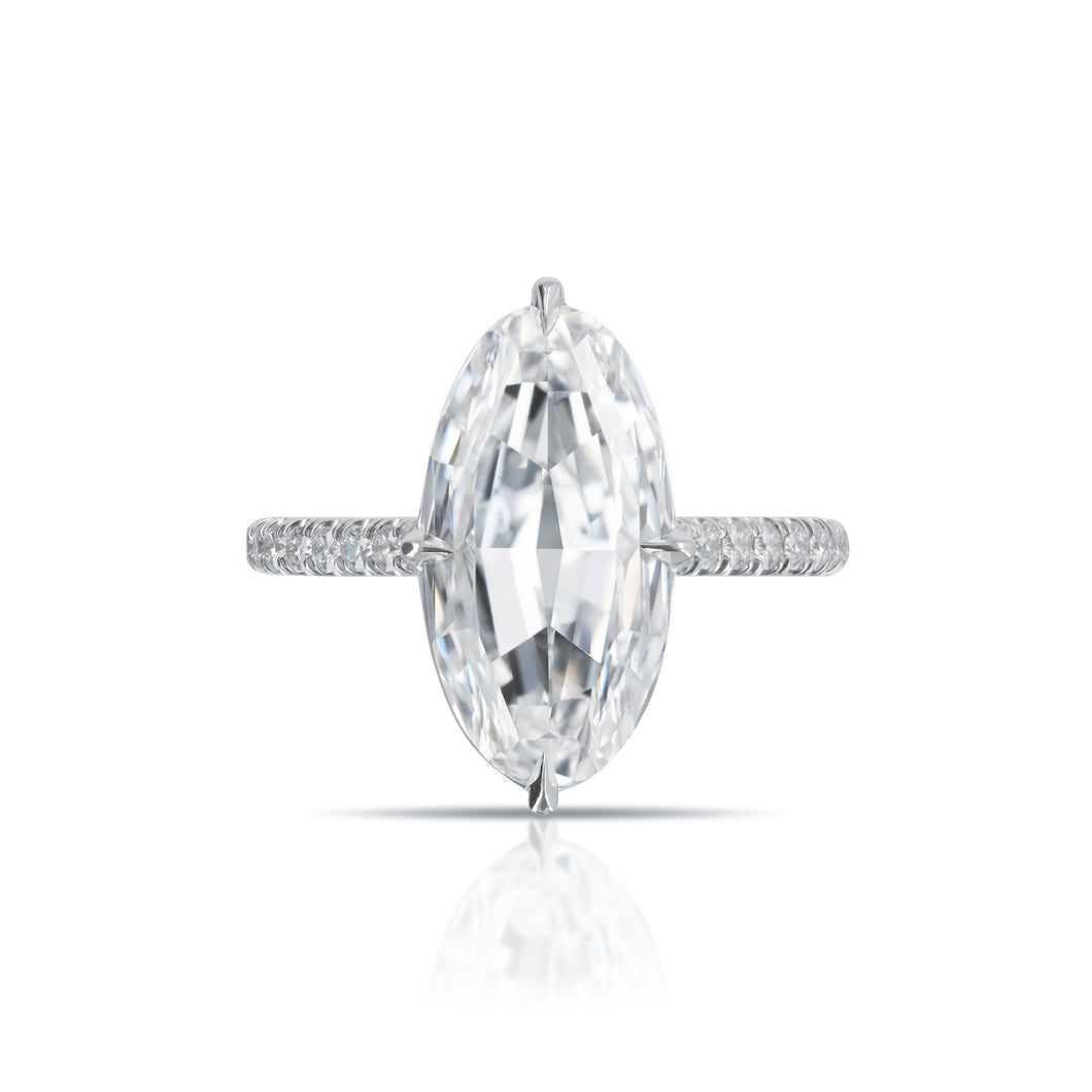 5.02 Carat Internally Flawless Oval Diamond Ring