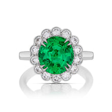 3.30ct Oval Emerald Colombia Minor Ring