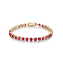 6.69 Carat Ruby and Diamond Line Bracelet