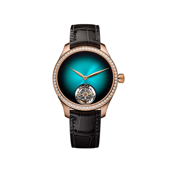 H. Moser & Cie. Endeavour Tourbillon Blue Lagoon Diamond Bezel Watch