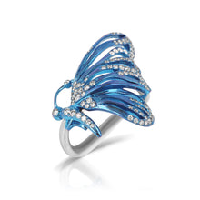 Titanium and Diamond Butterfly Ring