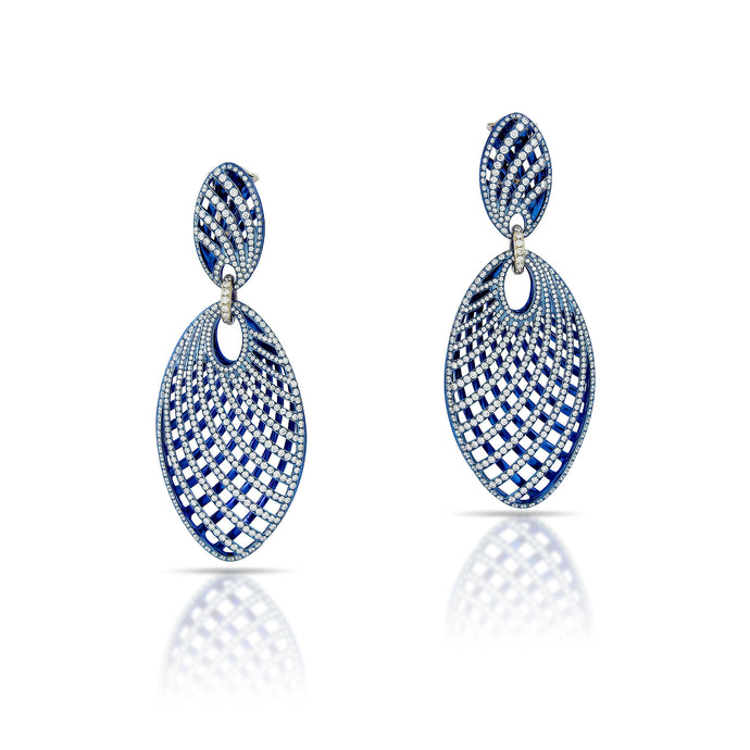 Titanium and Diamond Illusion Earrings