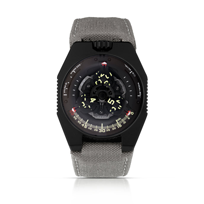 Urwerk UR-100V Full Black Titanium Jacket Watch