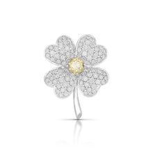 3.57 Carat Diamond Clover Brooch