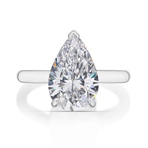 3.00 Carat Pear Shaped Diamond Solitaire Ring