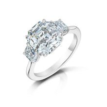 4.02 Carat Octagonal Diamond Ring