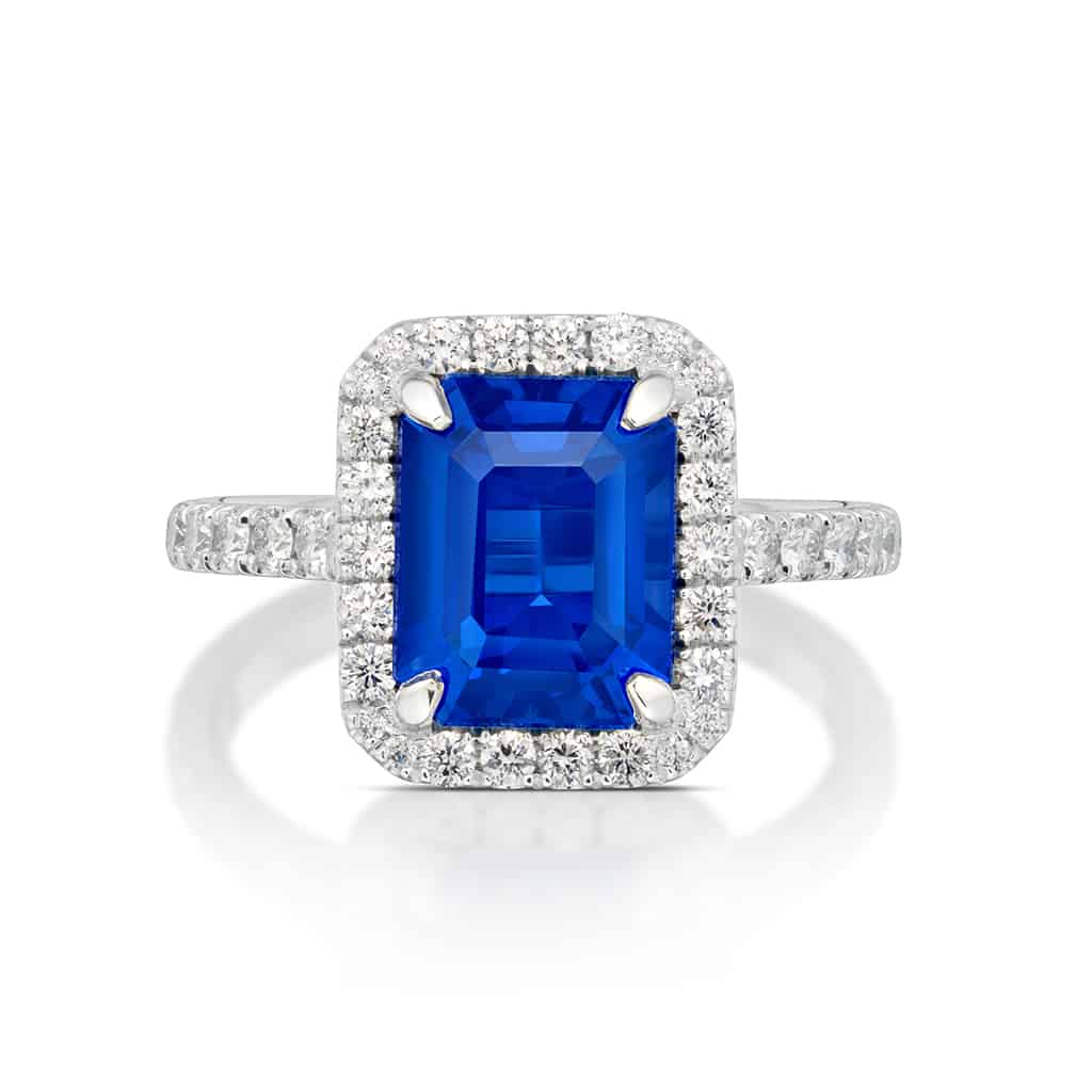 4.50 Carat Sapphire and Diamond Ring