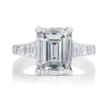 4.56 Carat Emerald Cut Diamond Engagement Ring