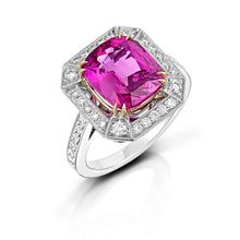 4.94 Carat Pink Sapphire and Diamond Ring