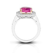 4.94 Carat Pink Sapphire and Diamond Ring