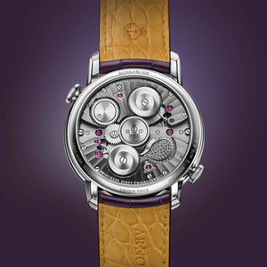 Arnold & Son Double Tourbillon White Gold Charoite Watch